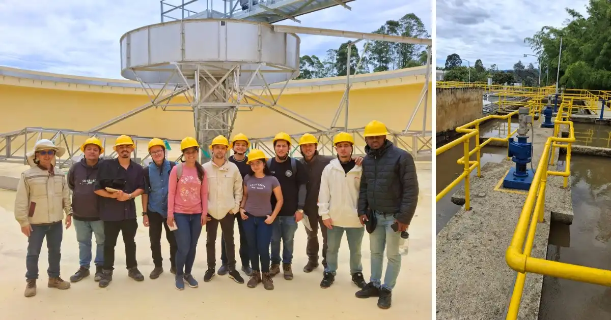 Estudiantes del Poli realizan enriquecedora visita a plantas de tratamiento de agua en Rionegro